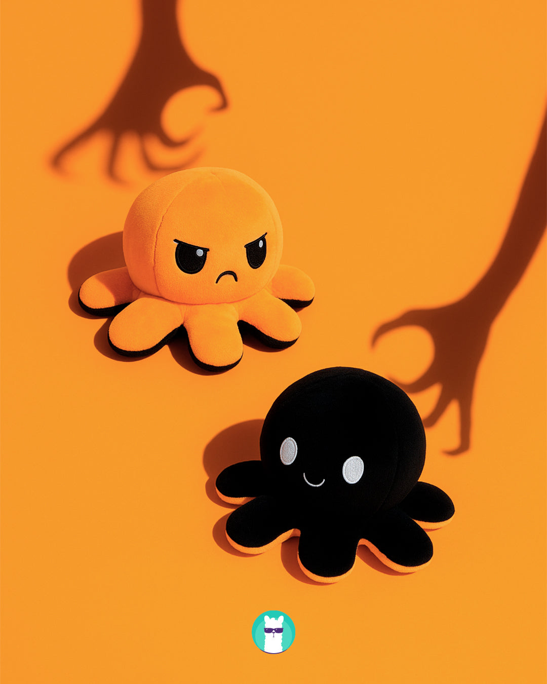Mood Reversible Octopus Black and Orange